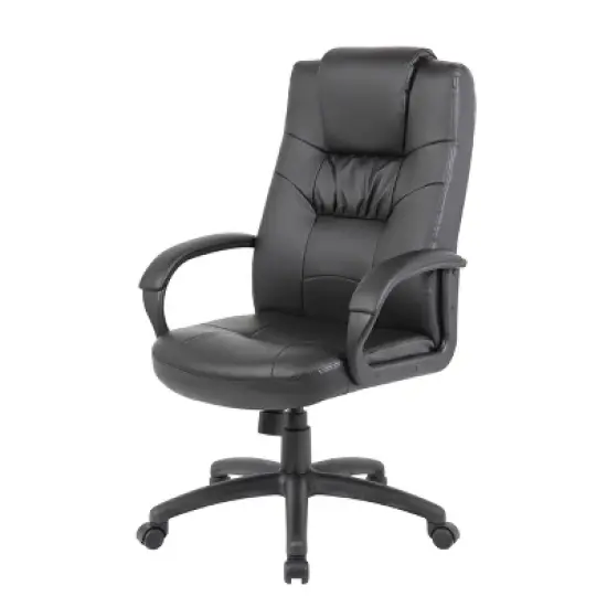 Executive High Back Leatherplus Chair Black - Boss Office Products image {5}