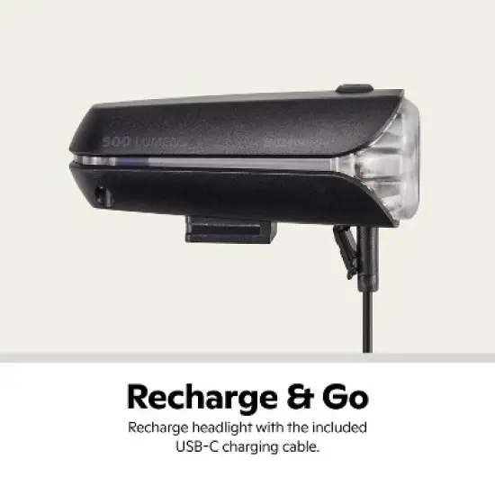 Schwinn 500 Lumen Light Set Bike Accessory Mount - Black image {8}