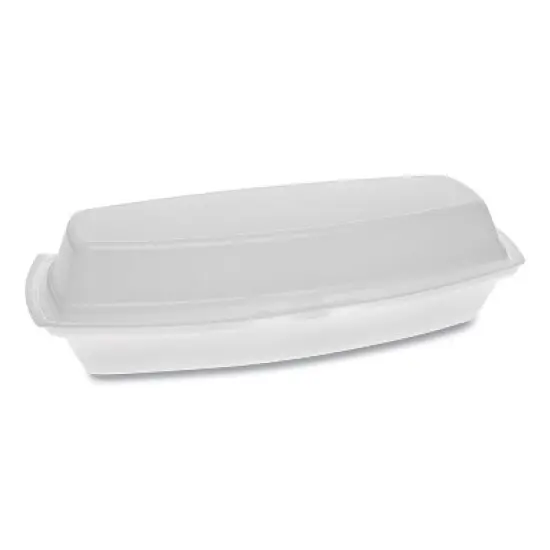 Pactiv Foam Lid Containers Hot Dog 7.25x3x2 YTH100980000 image {2}
