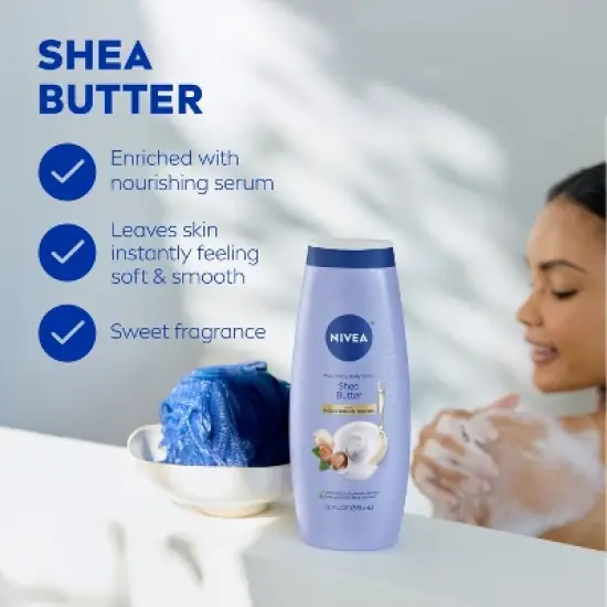 Nivea Shea Butter Nourishing Body Wash for Dry Skin - 20 fl oz image {4}