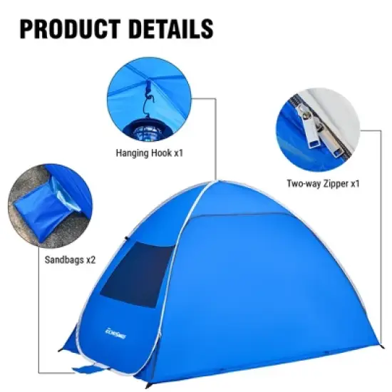 EchoSmile 4-Person Nylon Dome Tent image {4}