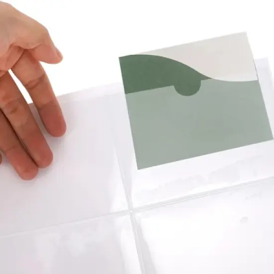 Horizontal Label Holder 6.3"x4.53" Clear 20 Pcs image {3}