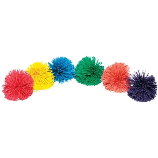 Sportime Rub-R-String Balls, 3-1/2 Inches, Assorted Colors, Set of 6 image {1}