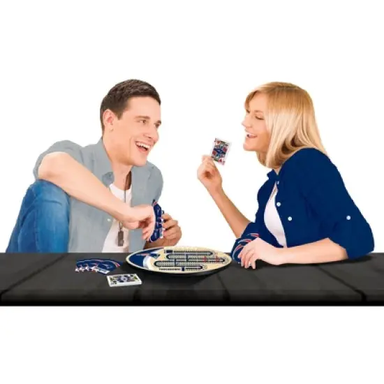 MasterPieces Officially Licensed  NFL New England Patriots Wooden Cribbage Game for Adults image {4}