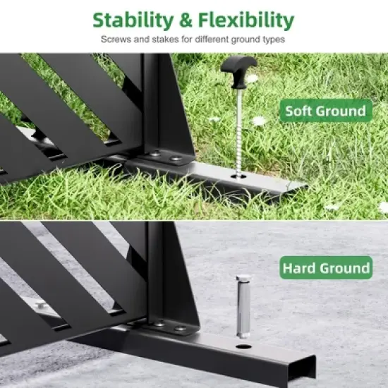 SpassWay 72"H 47"W Outdoor Arch Metal Garden Trellis Outdoor Privacy Screen Lattice Panel Indoor Room Divider image {3}