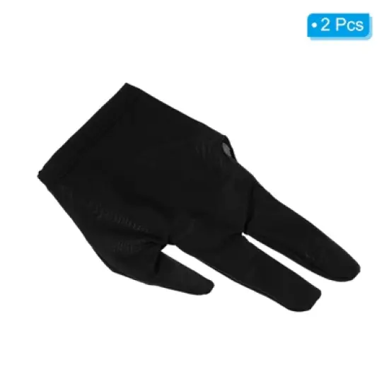 Unique Bargains Polyester Breathable Smooth Touch 3 Fingers Pool Gloves 2 Pcs image {2}
