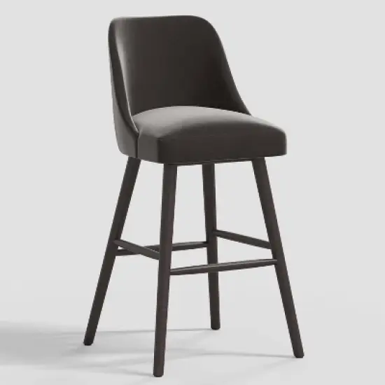 Geller Modern Counter Height Barstool in Shiny Velvet - Threshold&trade; image {7}