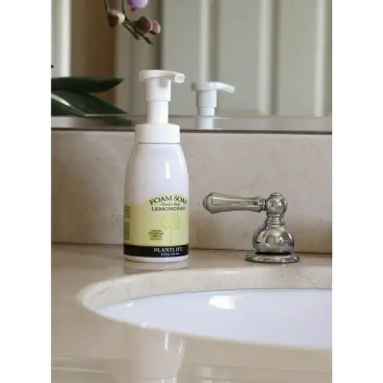 Plantlife Lemongrass Foam Soap &ndash; Gentle, Moisturizing, Plant-Based for All Skin Types &ndash; Hand & Body Wash, Shaving, Kids&rsquo; Foaming Fun &ndash; 8.5oz image {3}