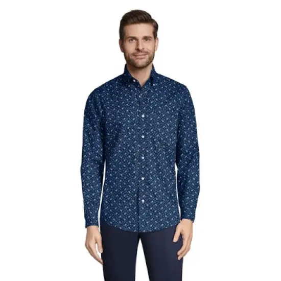 Lands' End Men's Traditional Fit No Iron Twill Shirt image {6}