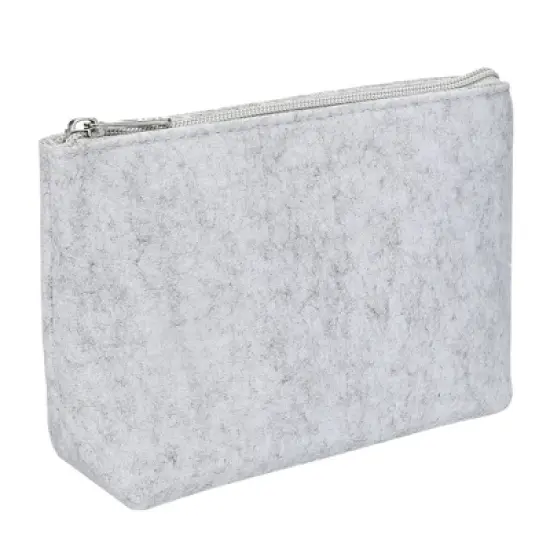 Unique Bargains Office Felt Stationery Storage Zipper Pen Pencil Bag image {2}