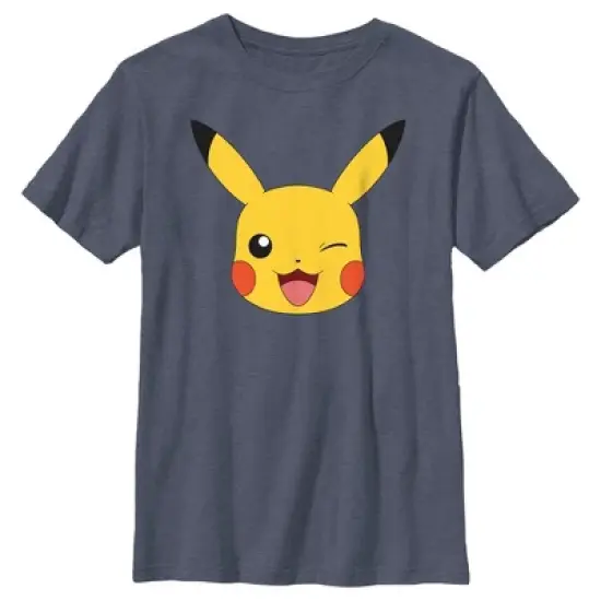Boy's Pokemon Pikachu Wink Face T-Shirt image {5}