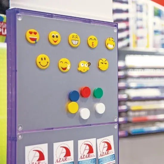 Azar Displays Metal Magnetic Board Panel for Pegboard or Wall Mount 15.75"L x 13.75"H, 2-Pack image {5}