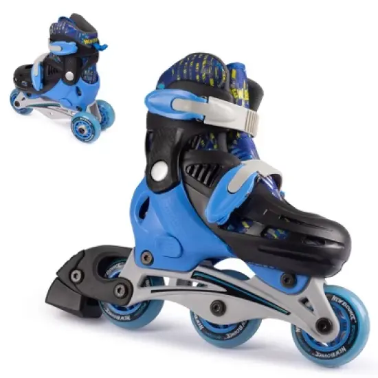 New Bounce Beginner Roller Skates &ndash; Convertible Tri-Wheel or Inline Skates - Size US 8-11 image {7}