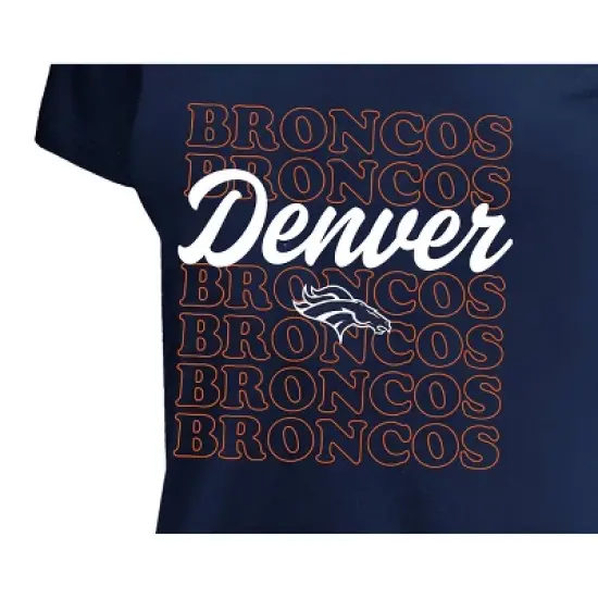 NFL Denver Broncos Women's Plus Size Short Sleeve V-Neck T-Shirt image {2}