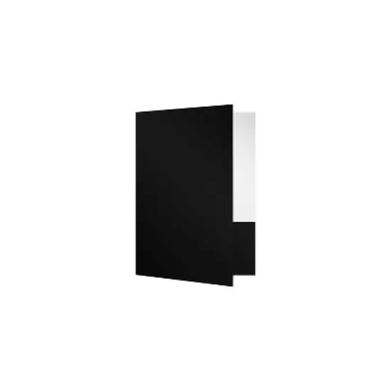 LUX 9 x 12 Presentation Folders Standard Two Pocket 250/Pack Black Gloss (SF-101-DB12-250) image {1}