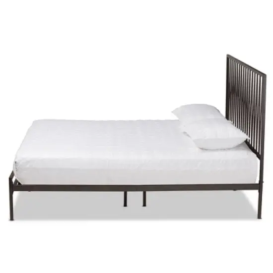 Jeanette Metal Platform Bed Black - Baxton Studio image {1}