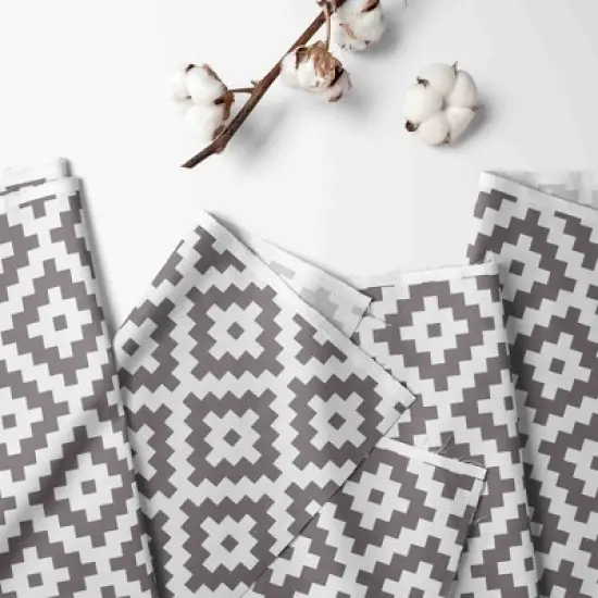 Bacati - Love Gray/Mint set of 2 Small Side Crib Rail Guard Covers image {3}