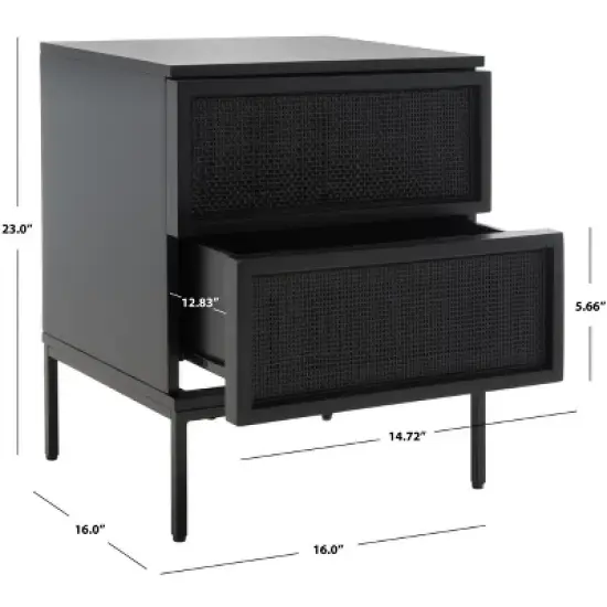 Zadie 2 Drawer Rattan Nightstand - NST5007 - Safavieh image {9}