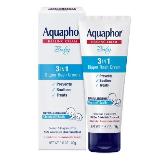 Aquaphor Baby 3-in-1 Diaper Rash Relief Cream - 3.5oz image {6}