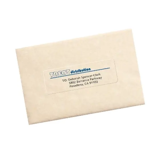 Avery Clear Easy Peel Mailing Labels Inkjet 1 1/3 x 4 140/Pack 18662 image {5}