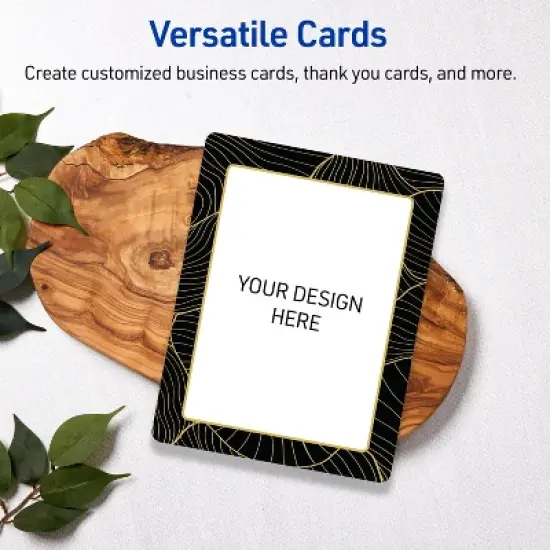 Avery Round Corner Postcards, Black and Gold Pattern, 4.25" x 5.5" image {5}