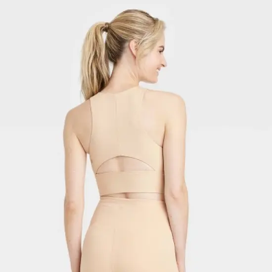 Women's Light Support Brushed Sculpt High-Neck Sports Bra - All in Motion&trade; image {1}