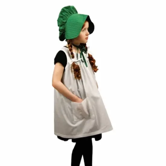 The Queen's Treasures Child-Size Little House Prairie Apron & Bonnet Set image {3}