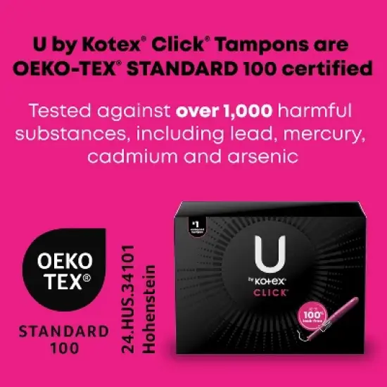 U by Kotex Click Compact Unscented Tampons -  Super Plus - 32ct image {10}