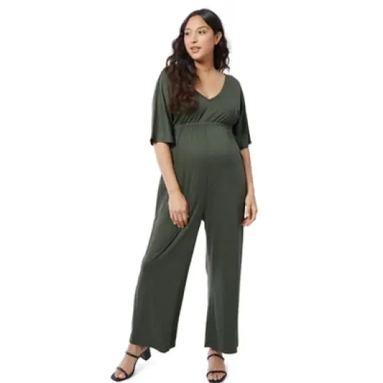 Ingrid & Isabel Maternity Wide Leg Jumpsuit image {6}