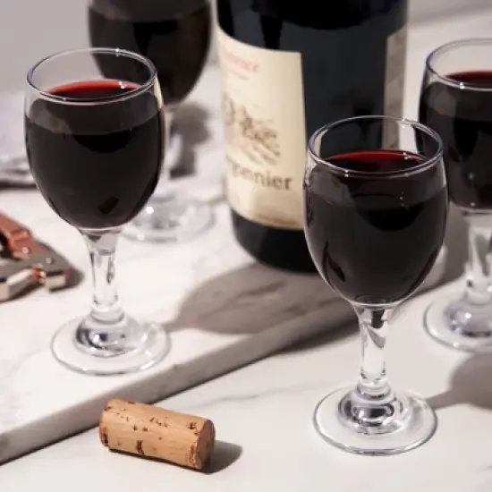 True Vino Wine Tasting Glasses for Wine Board, Wine Small Glasses, Dessert Wine Glasses, Mini Wine Glasses 4.22oz Set of 4 image {4}