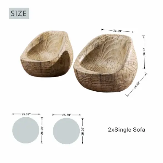 Moda Furnishings 2pcs Outdoor Terrafab Single Sofa image {3}