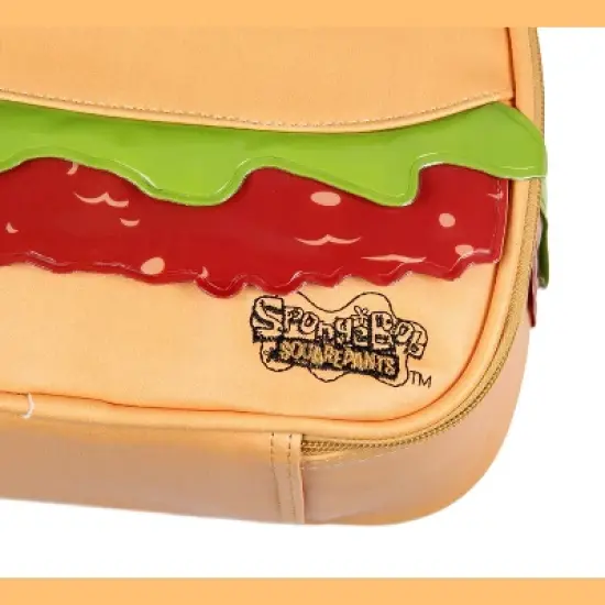 Nickelodeon SpongeBob SquarePants Krabby Patty Single Compartment Lunch Box Bag Multicolored image {3}
