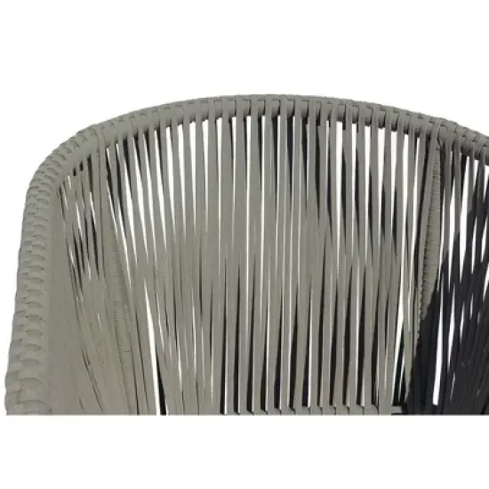 Courtyard Casual Osborne Black Aluminum Outdoor Dining Set w/ Table and 6 chairs with Cushions image {2}