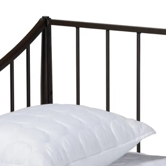 Full Rupert Vintage Industrial Metal Daybed Black - Baxton Studio image {3}