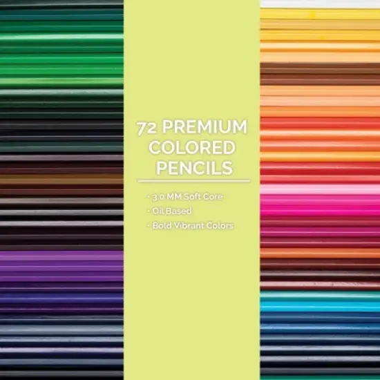 Brilliant Bee Premium Colored Pencils Set in Metal Storage Case (72 Pack) image {2}