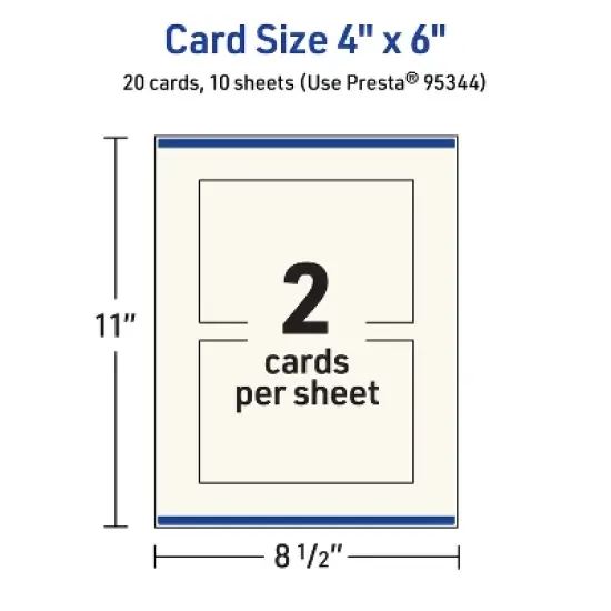 Avery Printable Rectangle Cards, 4" x 6", Matte Ivory, 20ct image {4}