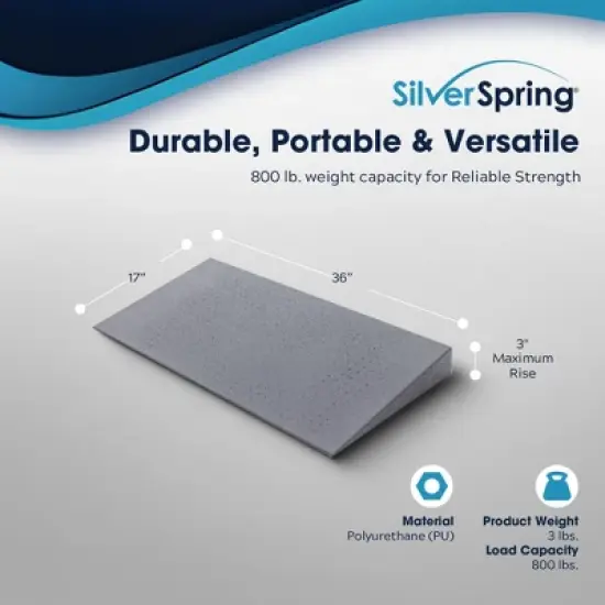 VersaRamp 3" Rise Lightweight Foam Threshold Ramp, Portable Access for Wheelchairs and Mobility Scooters at Doors, Curbs and Steps, 800 Lb Capacity image {2}