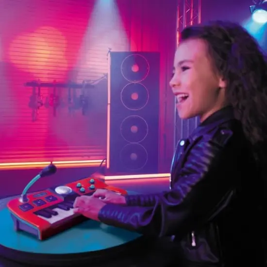 Little Tikes Kids' My Real Jam Keyboard with Microphone and Keyboard Case - Red image {2}