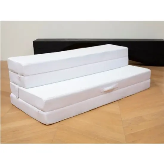 Cheer Collection 4" Four-Fold Sofa Bed with 1" Gel Infused Memory Foam image {9}