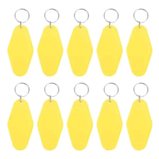 Unique Bargains Blank Vintage Motel Hotel Keychains Key Tag 10 Pcs image {20}