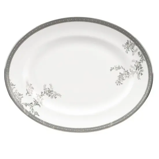 Vera Wang Lace Oval Platter 35.7cm 14in image {1}