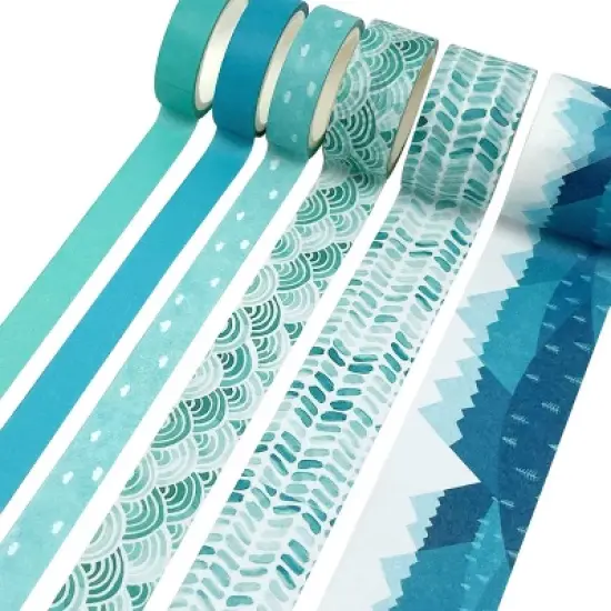 Wrapables Decorative Washi Tape Box Set for DIY Arts & Crafts, Scrapbooking, Diary, Stationery, Card-Making, Gift Wrapping (12 Rolls) image {5}