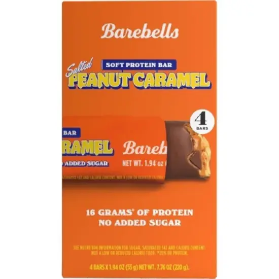 Barebells Soft Protein Bars - Salted Peanut Caramel - 7.76oz/4pk image {1}