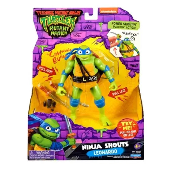 Teenage Mutant Ninja Turtles: Mutant Mayhem Ninja Shouts Leonardo Action Figure image {1}