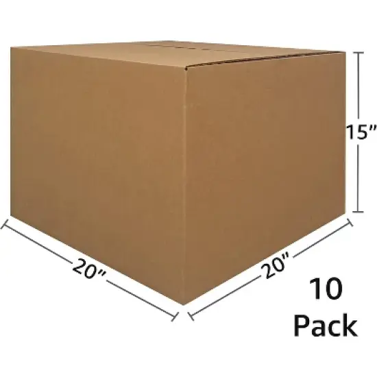UBMOVE Pack of 10 Large Moving Boxes 20" x 20" x 15" Moving and Storage Boxes image {8}