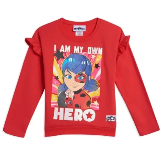 Miraculous Ladybug Girls French Terry Pullover T-Shirt Jogger and Pants Little Kid to Big Kid  image {1}
