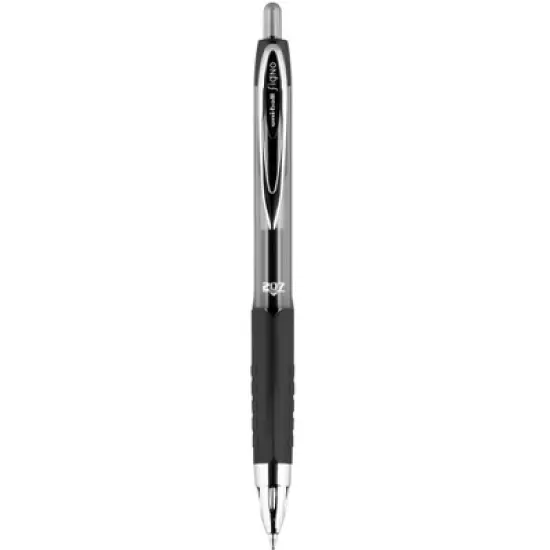 uni 207 Retractable Gel Pen, 0.7 mm Medium Tip, Black, Pack of 36 image {1}