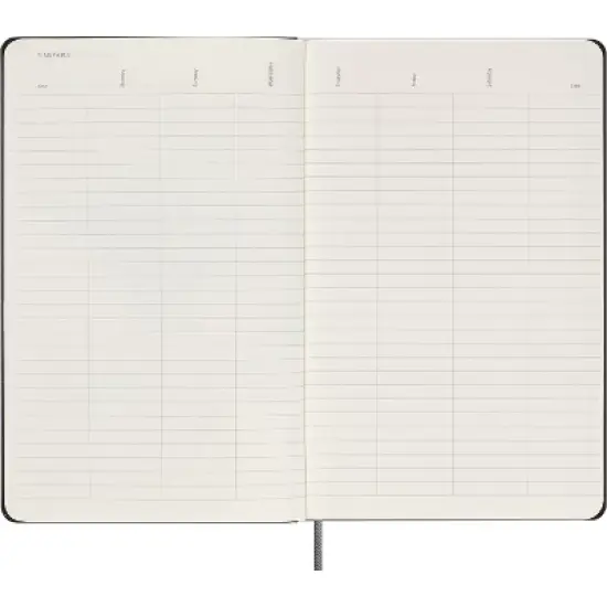 Moleskine Weekly Notebook Long Black Hard image {6}