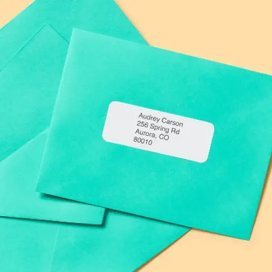 360ct Address Labels 1"x2 5/8" White - up&up&trade;: Label Stock Paper, Mailing Template, Printer Format, 360 Pack image {1}