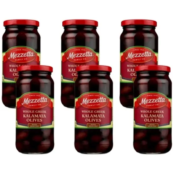Mezzetta Whole Greek Kalamata Olives - 6 pack, 10 oz image {4}